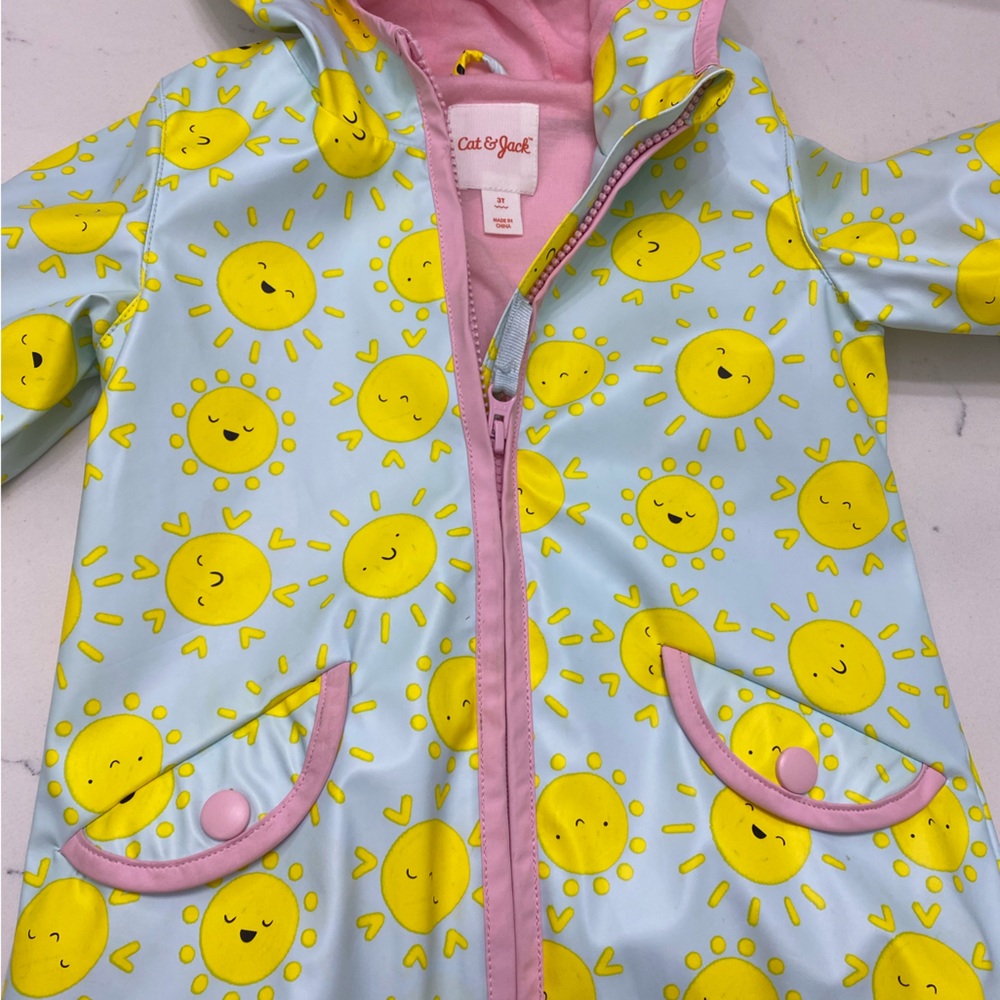 Cat and Jack toddler girls raincoat